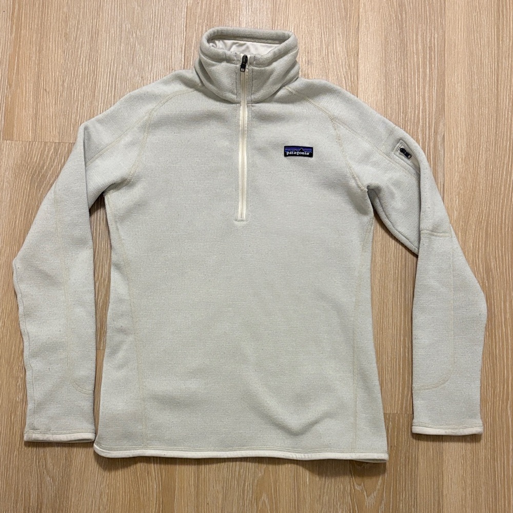Patagonia Cream Half-Zip Fleece Pullover